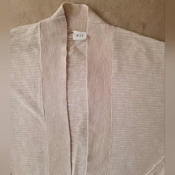 Gap Women Cream/White Striped Open Front Cardigan Size XS - Picture 4 of 4